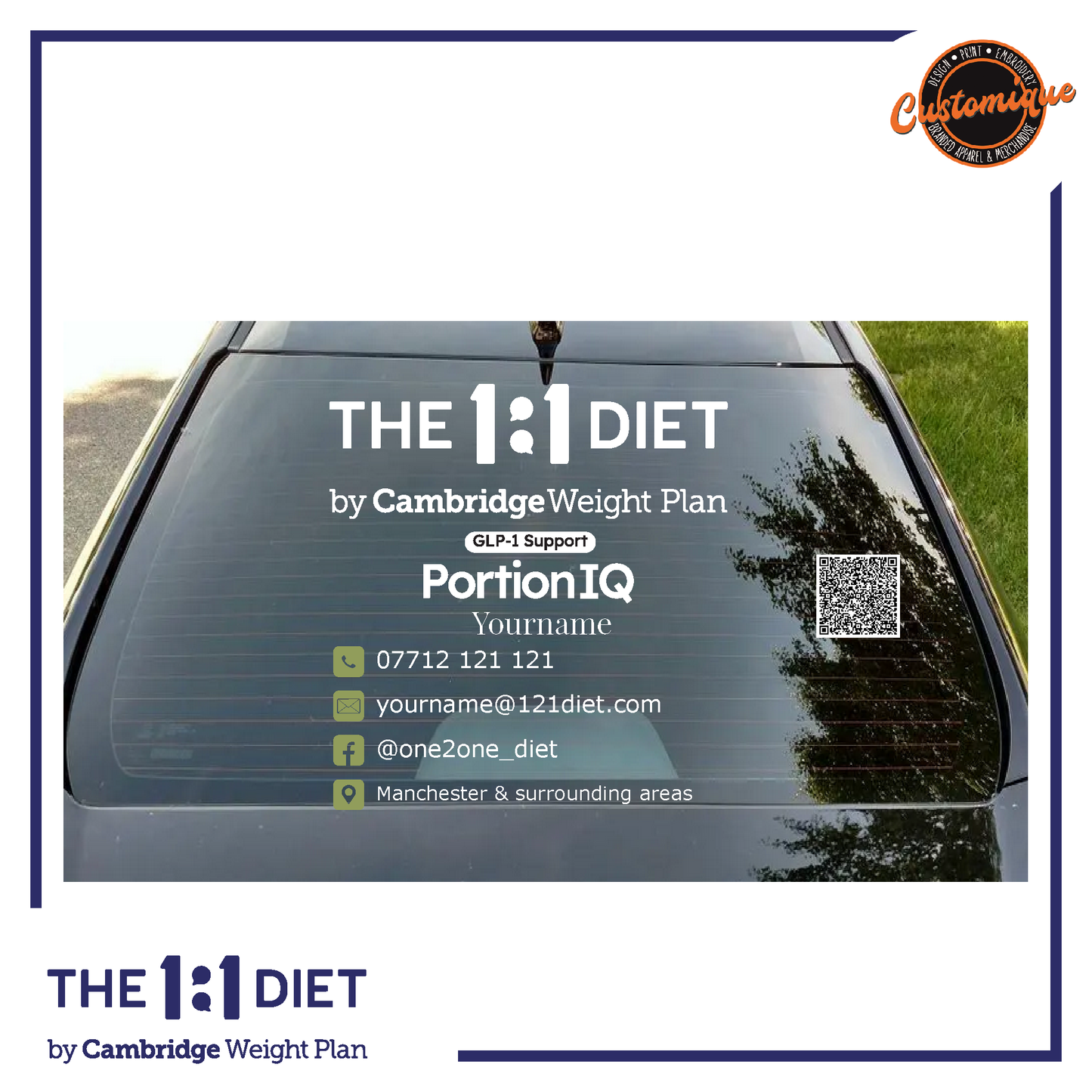 The 1:1 Diet - Car Windscreen Decals