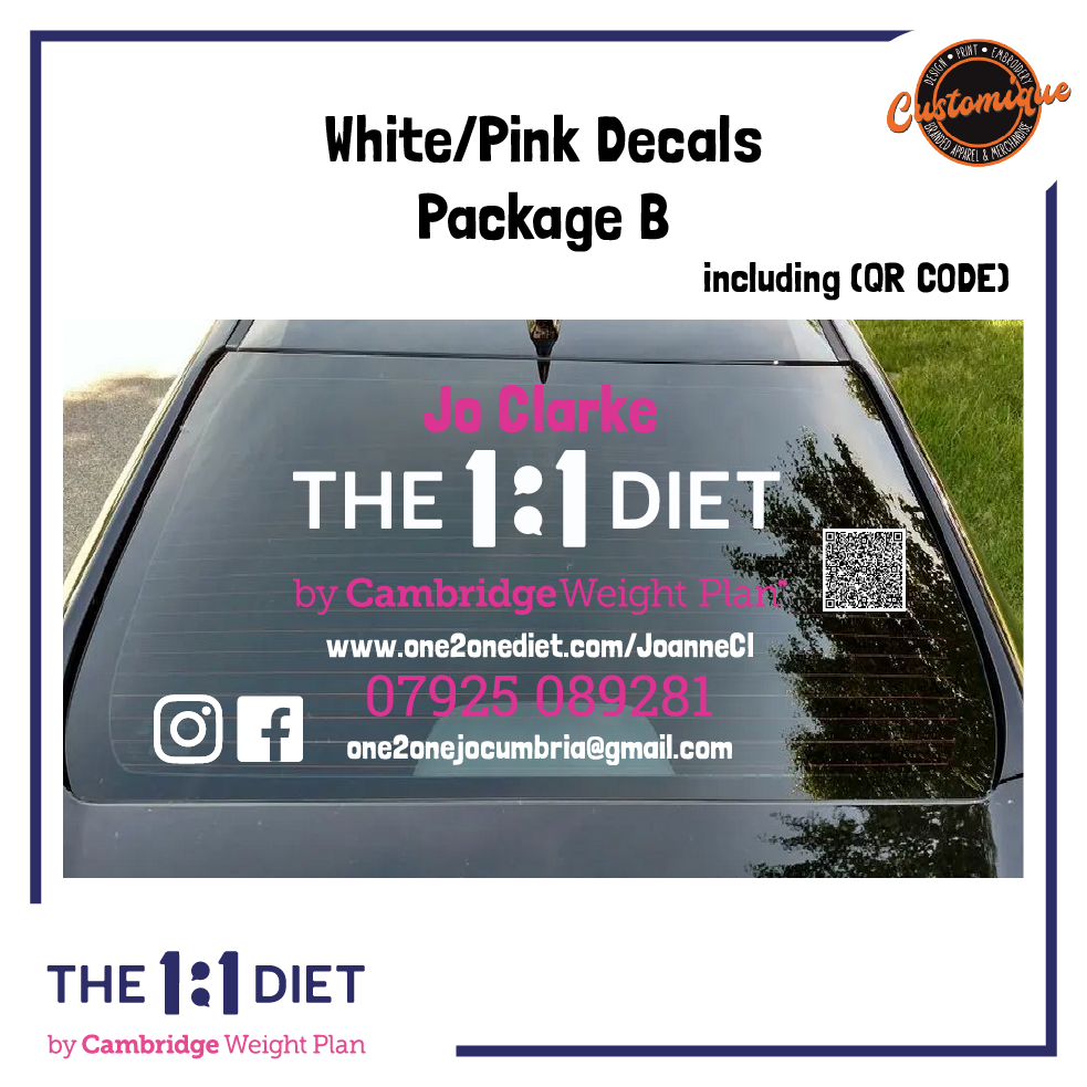The 1:1 Diet - Car Windscreen Decals