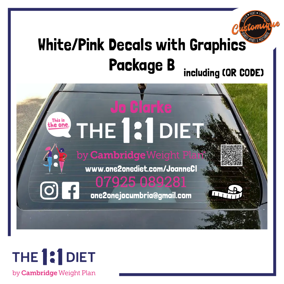 The 1:1 Diet - Car Windscreen Decals