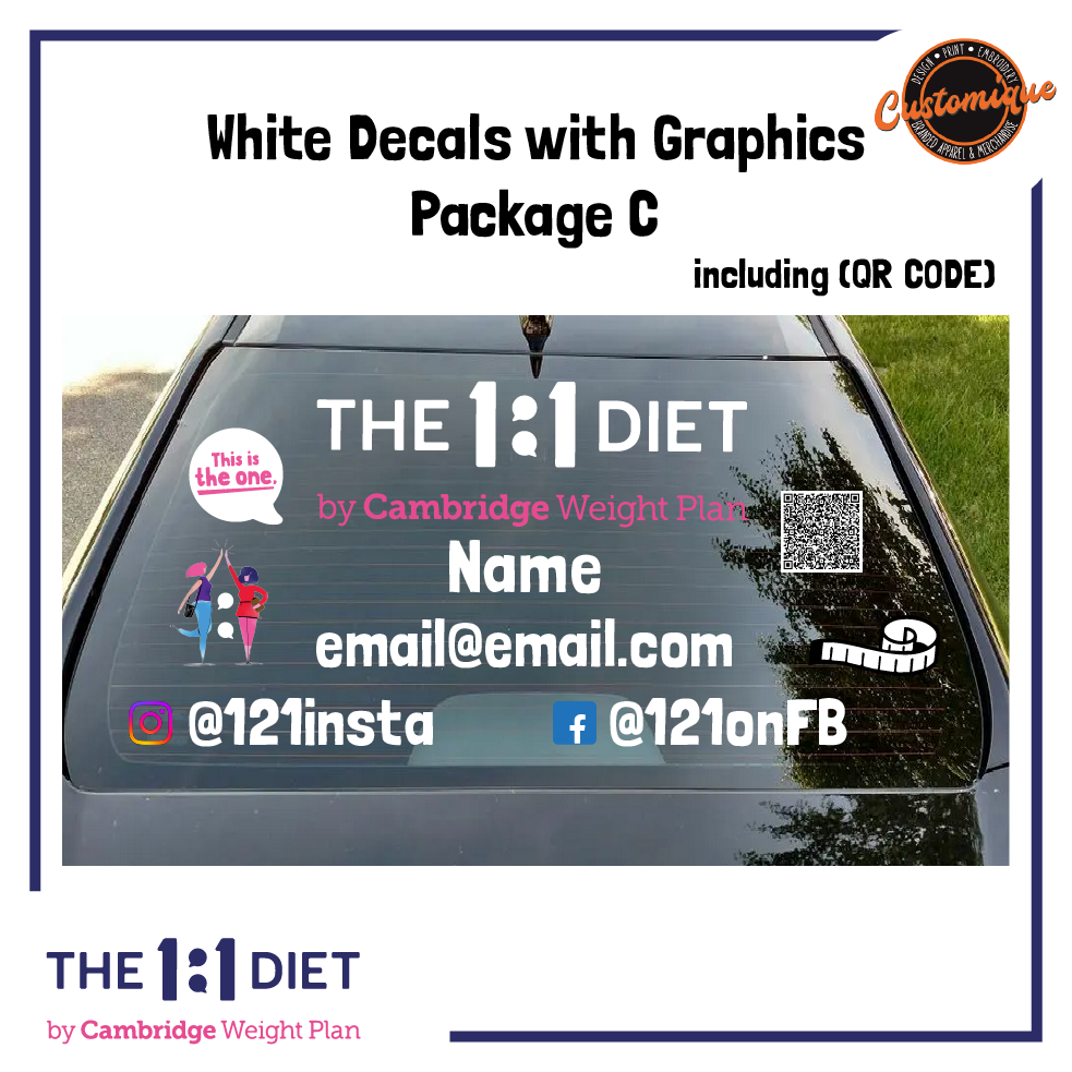 The 1:1 Diet - Car Windscreen Decals