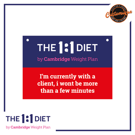 The 1:1 Diet - Hanging Door Sign