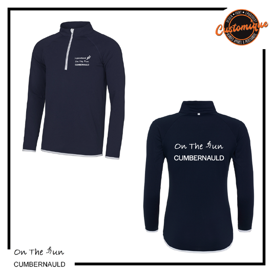 On The Run - Mens Cool ½ Zip Sweatshirt