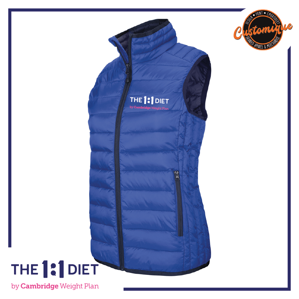 The 1:1 Diet - Ladies Lightweight Padded Bodywarmer
