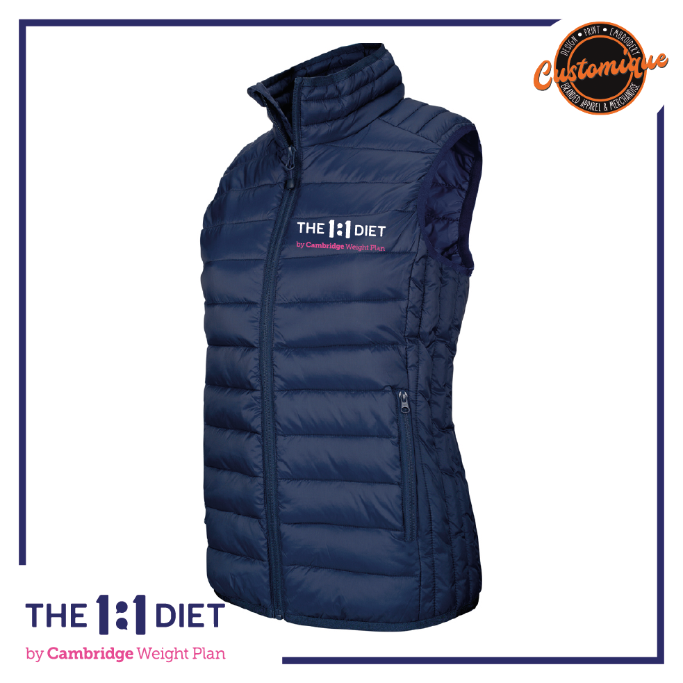 The 1:1 Diet - Ladies Lightweight Padded Bodywarmer