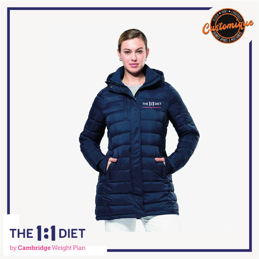 The 1:1 Diet - Ladies Light Longline Padded Jacket