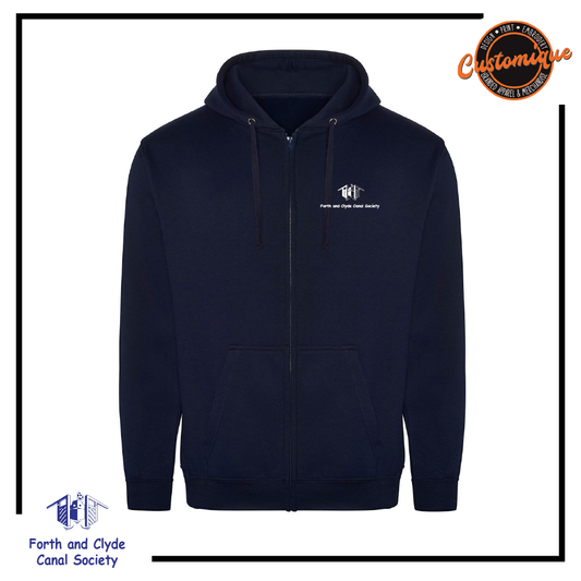 Forth & Clyde Canal Society - UNISEX Zipped Hoodie