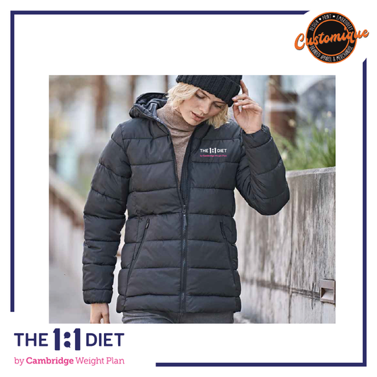 The 1:1 Diet - Ladies Hooded Padded Jacket