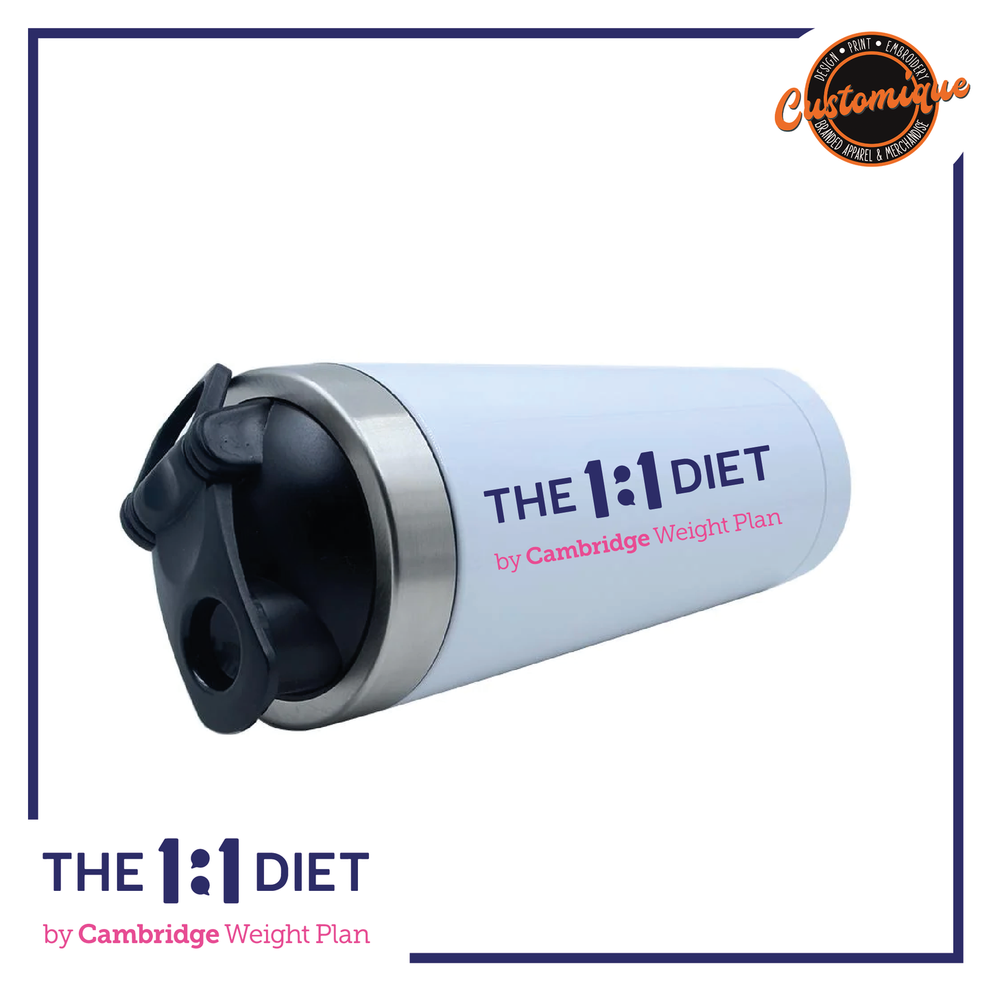 The 1:1 Diet - Aluminium Protein Shaker 500ml