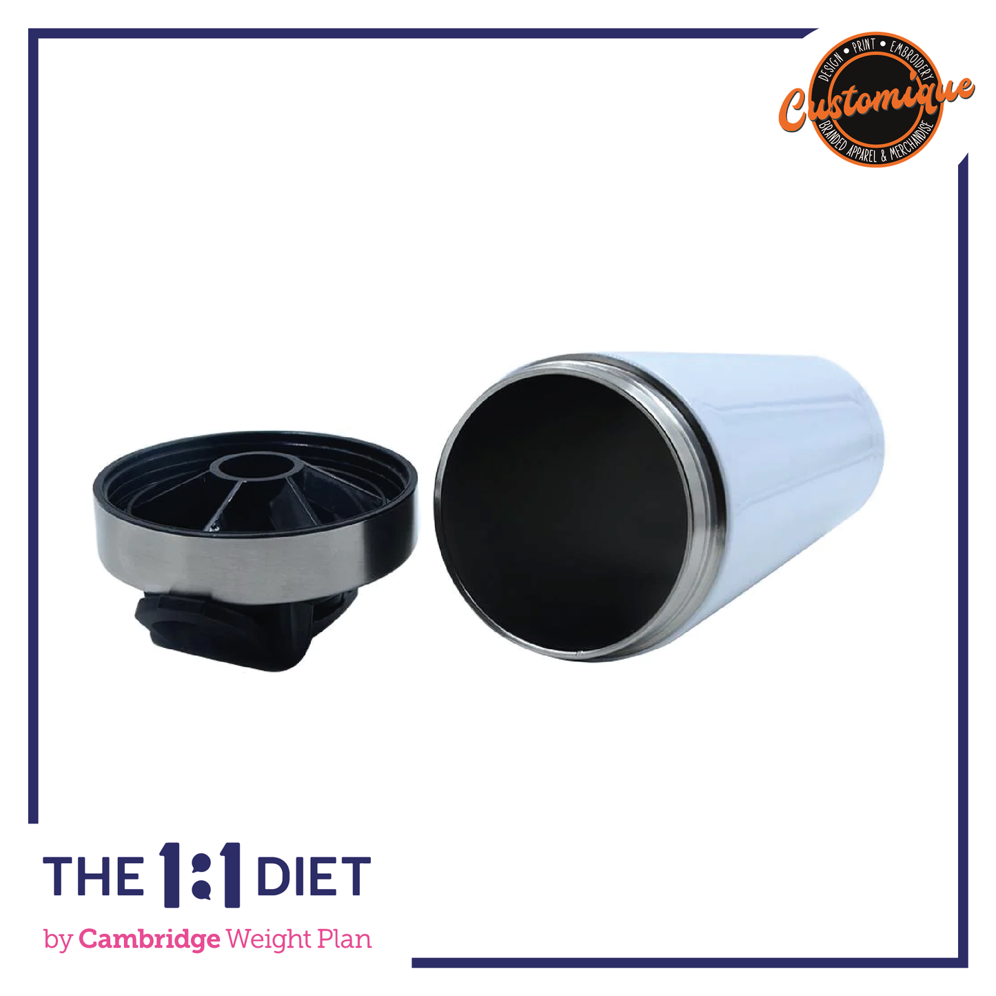 The 1:1 Diet - Aluminium Protein Shaker 500ml