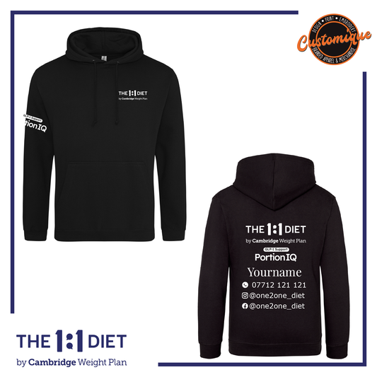 The 1:1 Diet Portion IQ - UNISEX Hoodie & Tee BUNDLE