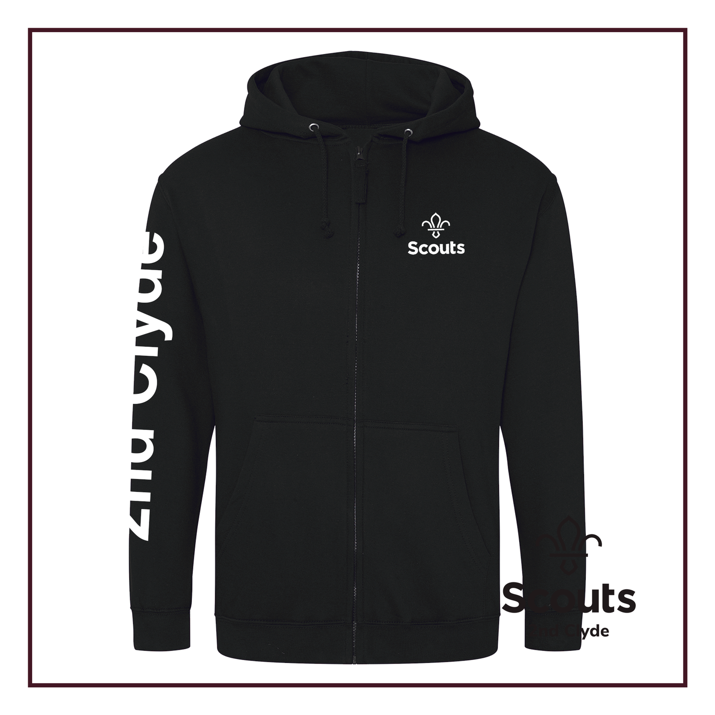 2nd Clyde Scouts - Zipped Hoodie (Adult)