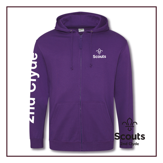 2nd Clyde Scouts - Zipped Hoodie (Adult)