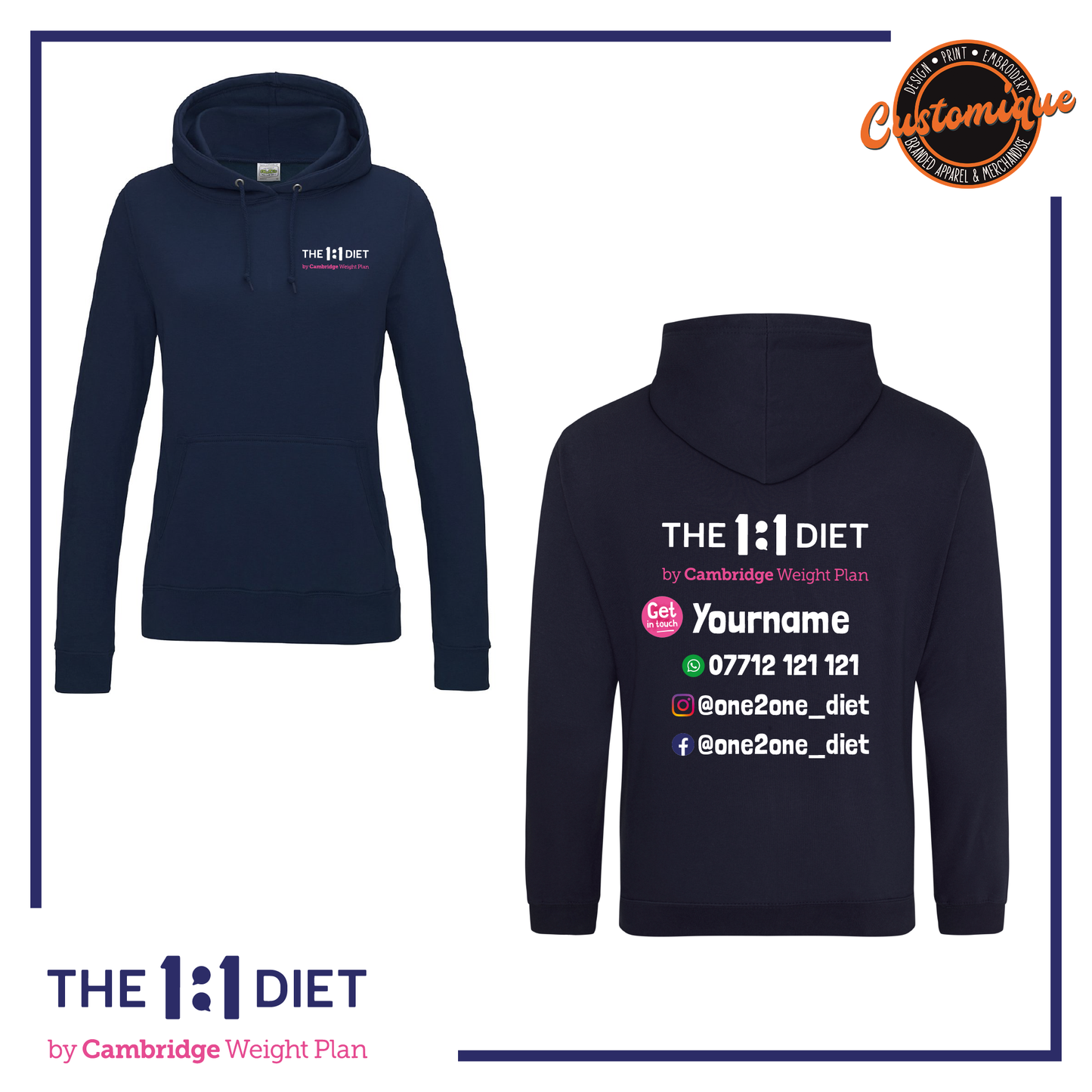 The 1:1 Diet - Girlie Hoodie