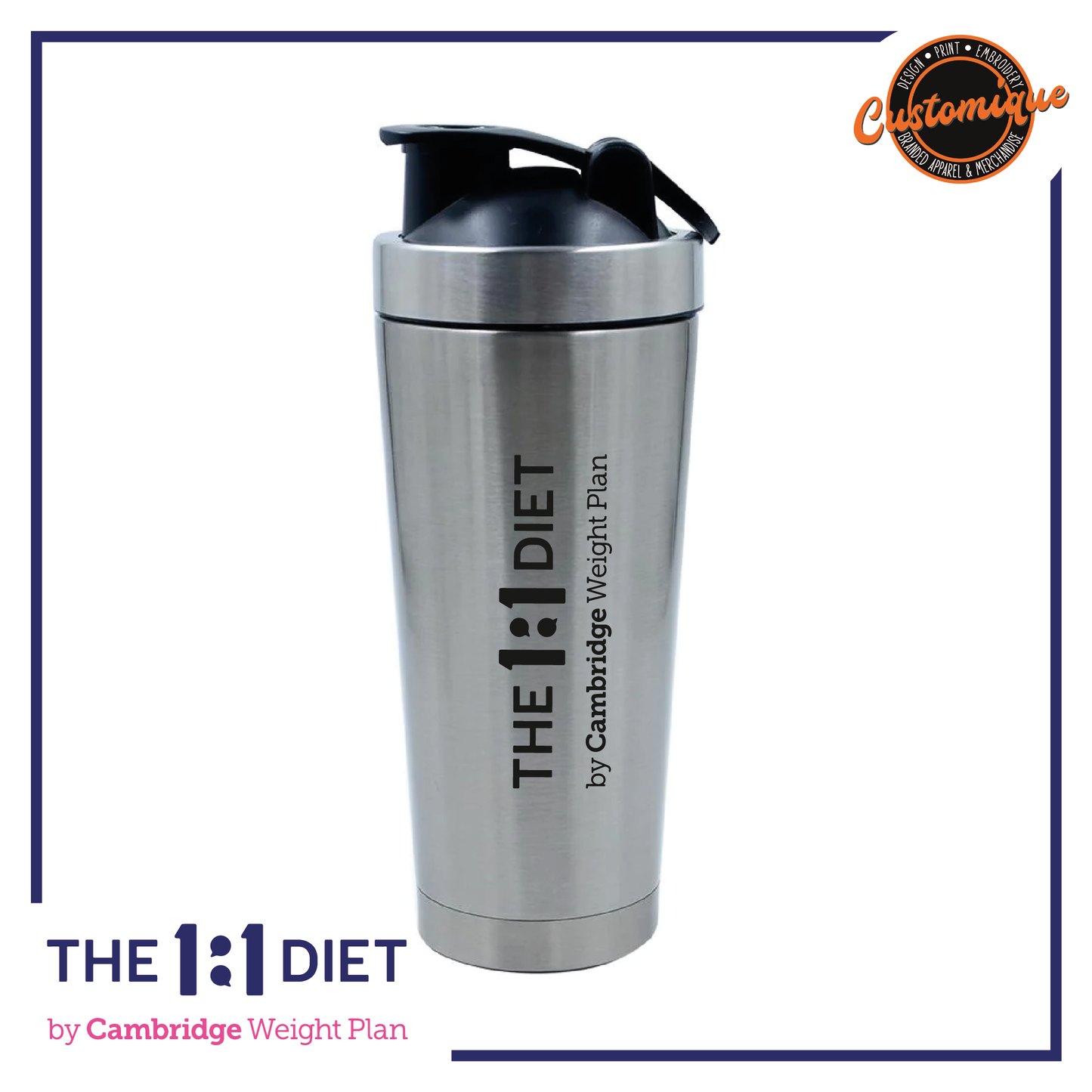 The 1:1 Diet - Aluminium Protein Shaker 500ml