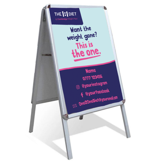 The 1:1 Diet - A-Board Display