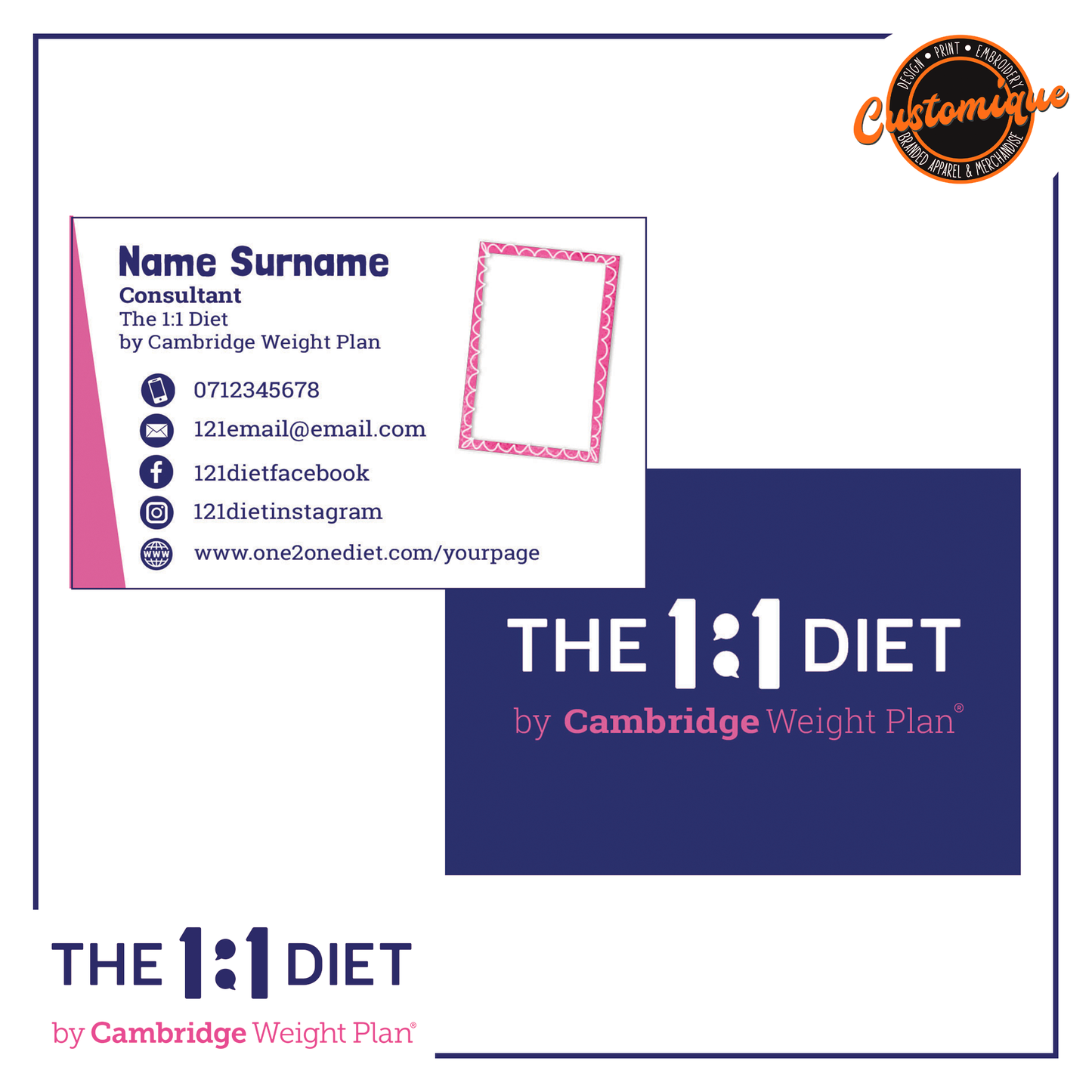 The 1:1 Diet - Photograph Business Cards