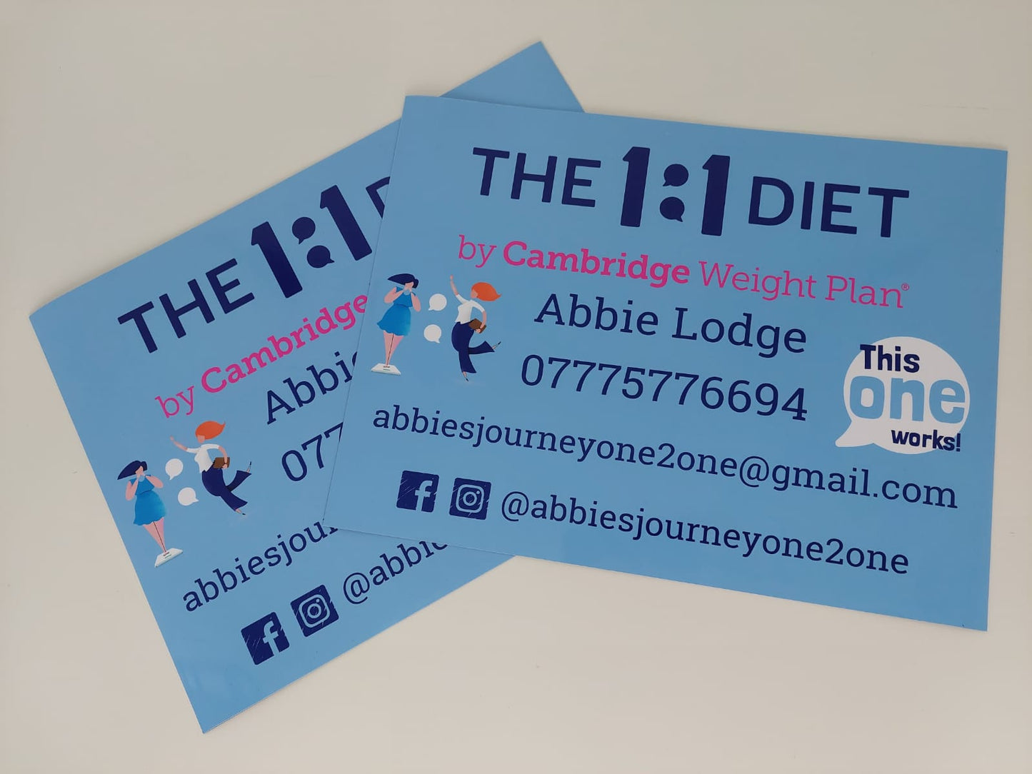 The 1:1 Diet - Car Sign Pack