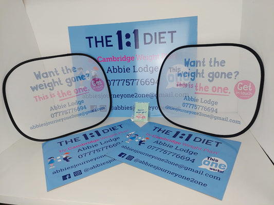 The 1:1 Diet - Car Sign Pack