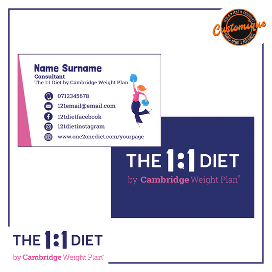 The 1:1 Diet - Character Business Cards