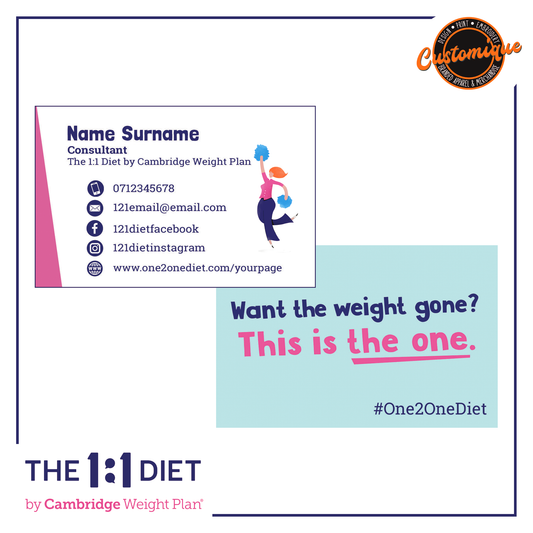 The 1:1 Diet - Character Business Cards