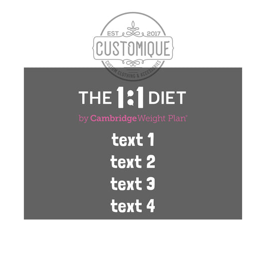 The 1:1 Diet - Rear Car Windscreen Cling