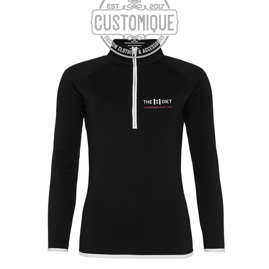 The 1:1 Diet - Girlie Cool 1/2 Zip Sweatshirt