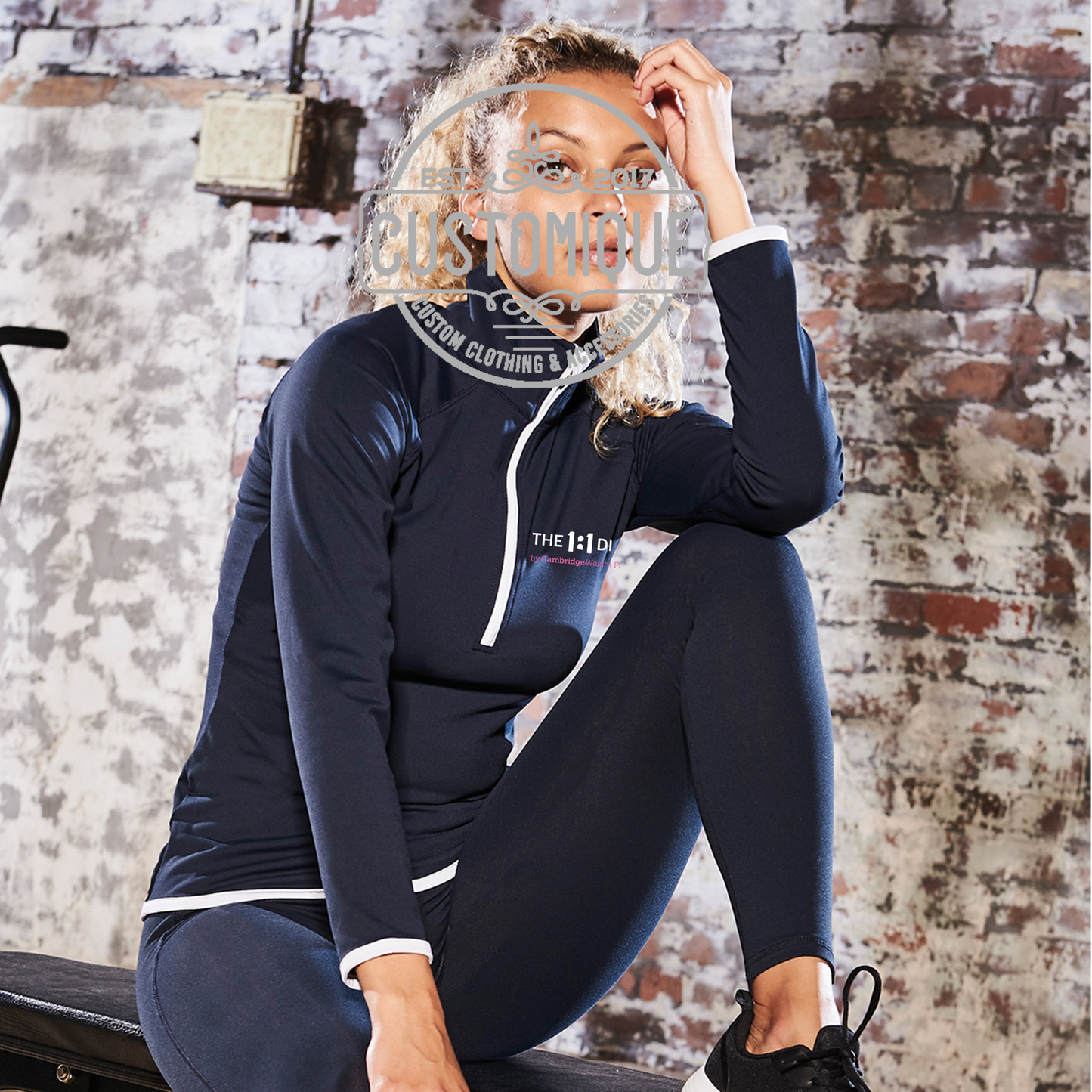 The 1:1 Diet - Girlie Cool 1/2 Zip Sweatshirt