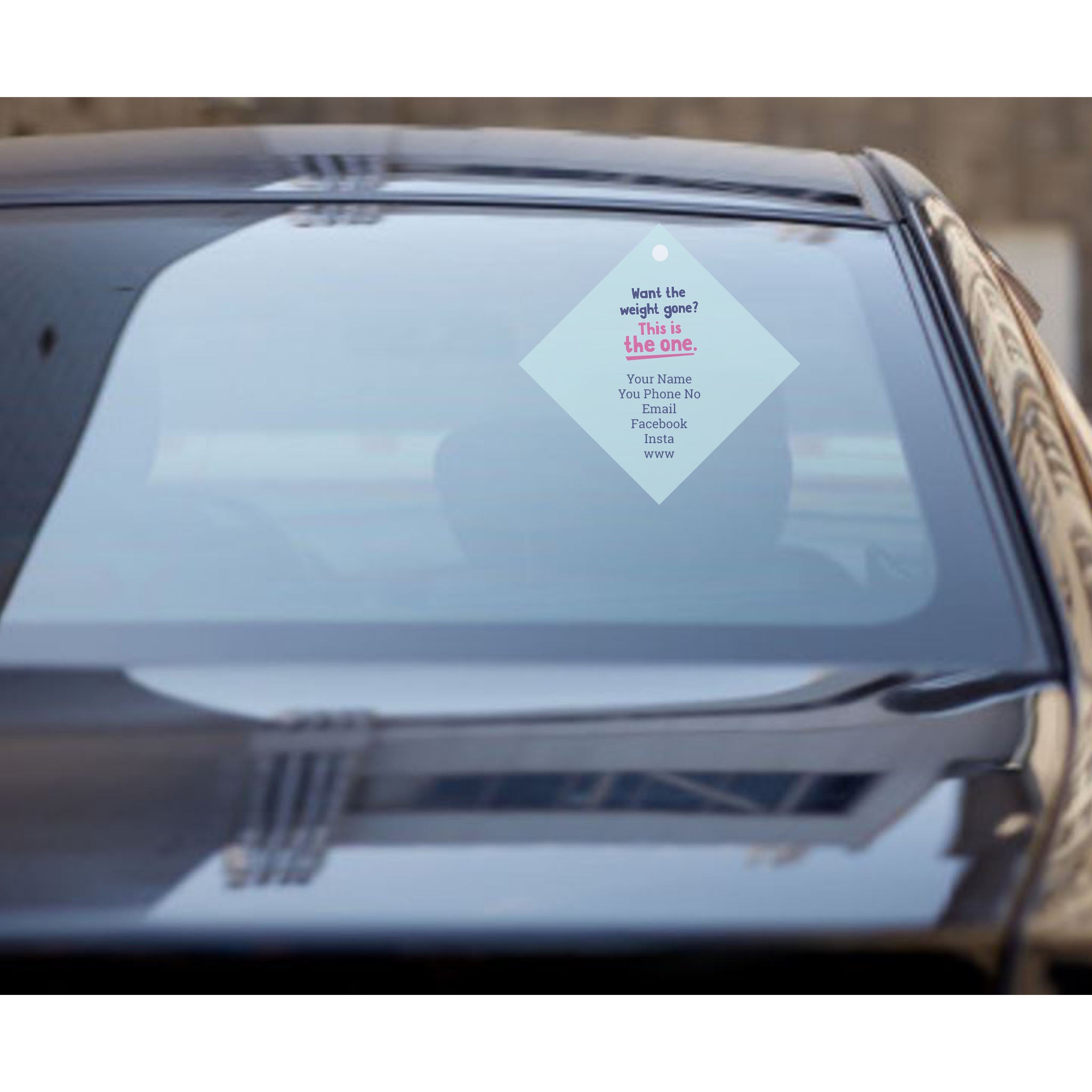 The 11 Diet Car Window Hanger & Window Shades Set Customique