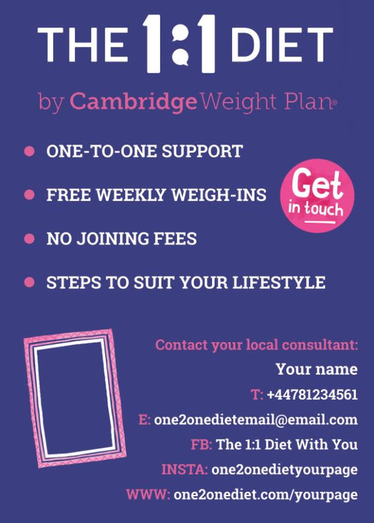 The 1:1 Diet - Double Sided Flyer