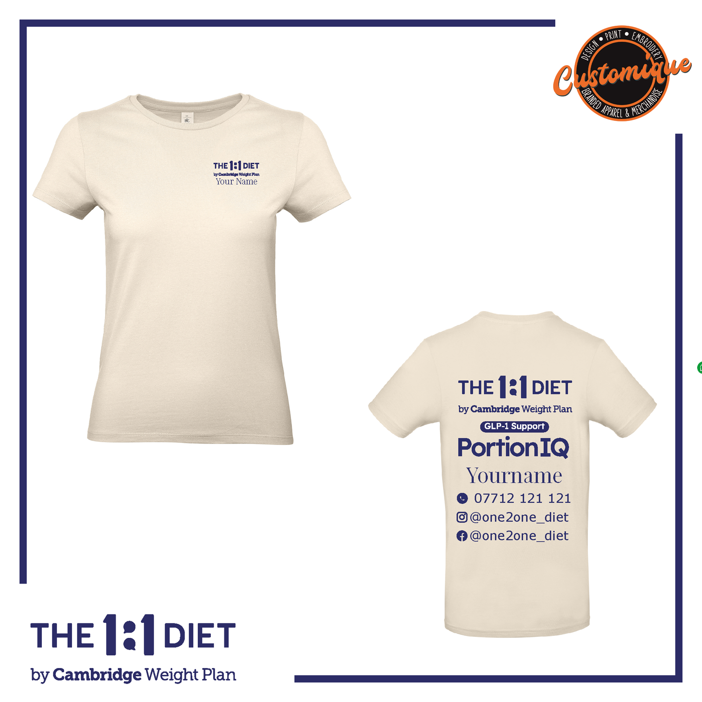 The 1:1 Diet Portion IQ - UNISEX Hoodie & Tee BUNDLE