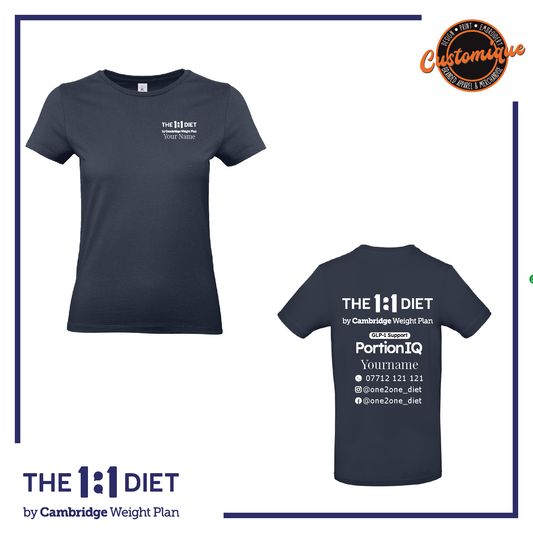 The 1:1 Diet Portion IQ - Ladies Fitted Logo T-Shirt
