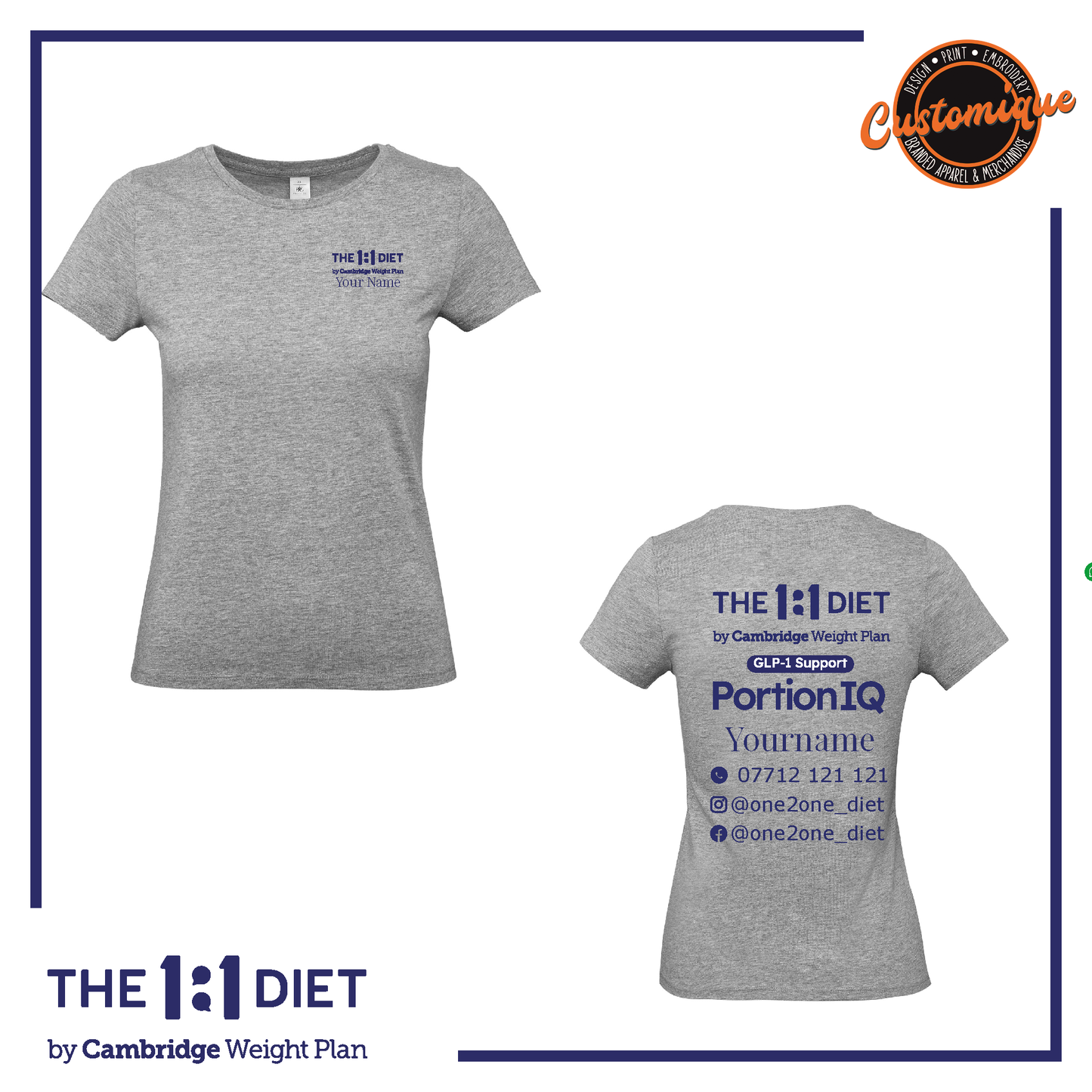 The 1:1 Diet Portion IQ - UNISEX Hoodie & Tee BUNDLE