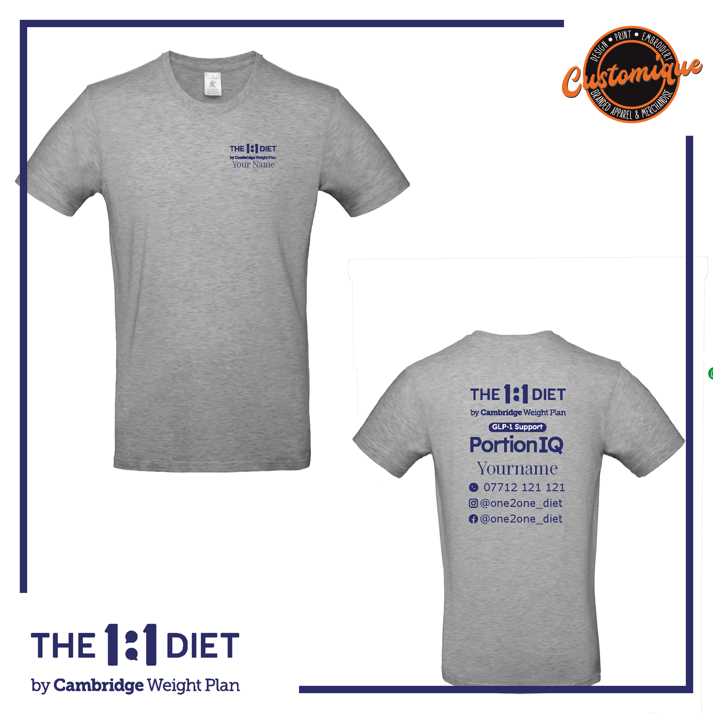 The 1:1 Diet Portion IQ - UNISEX Hoodie & Tee BUNDLE