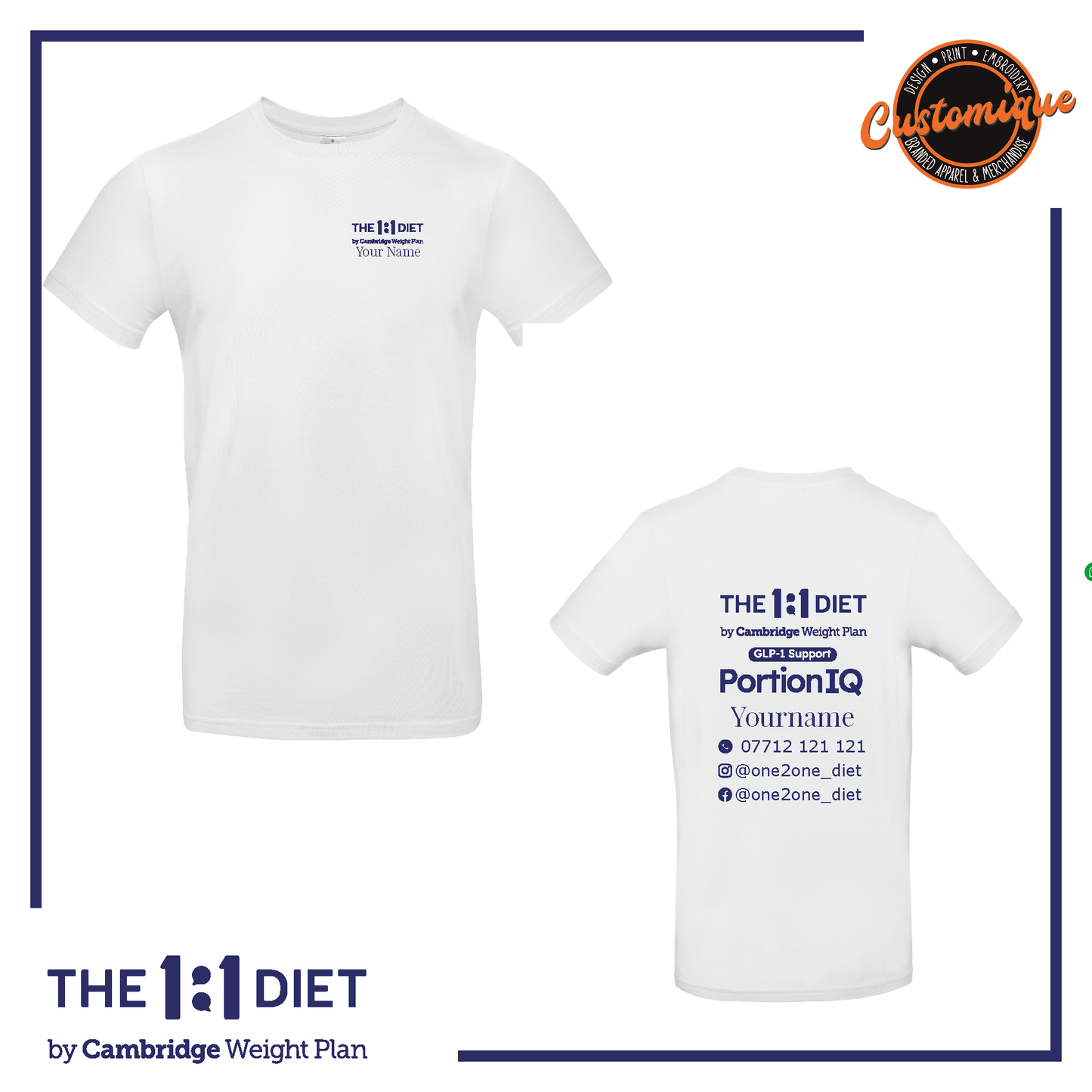 The 1:1 Diet Portion IQ - UNISEX Hoodie & Tee BUNDLE