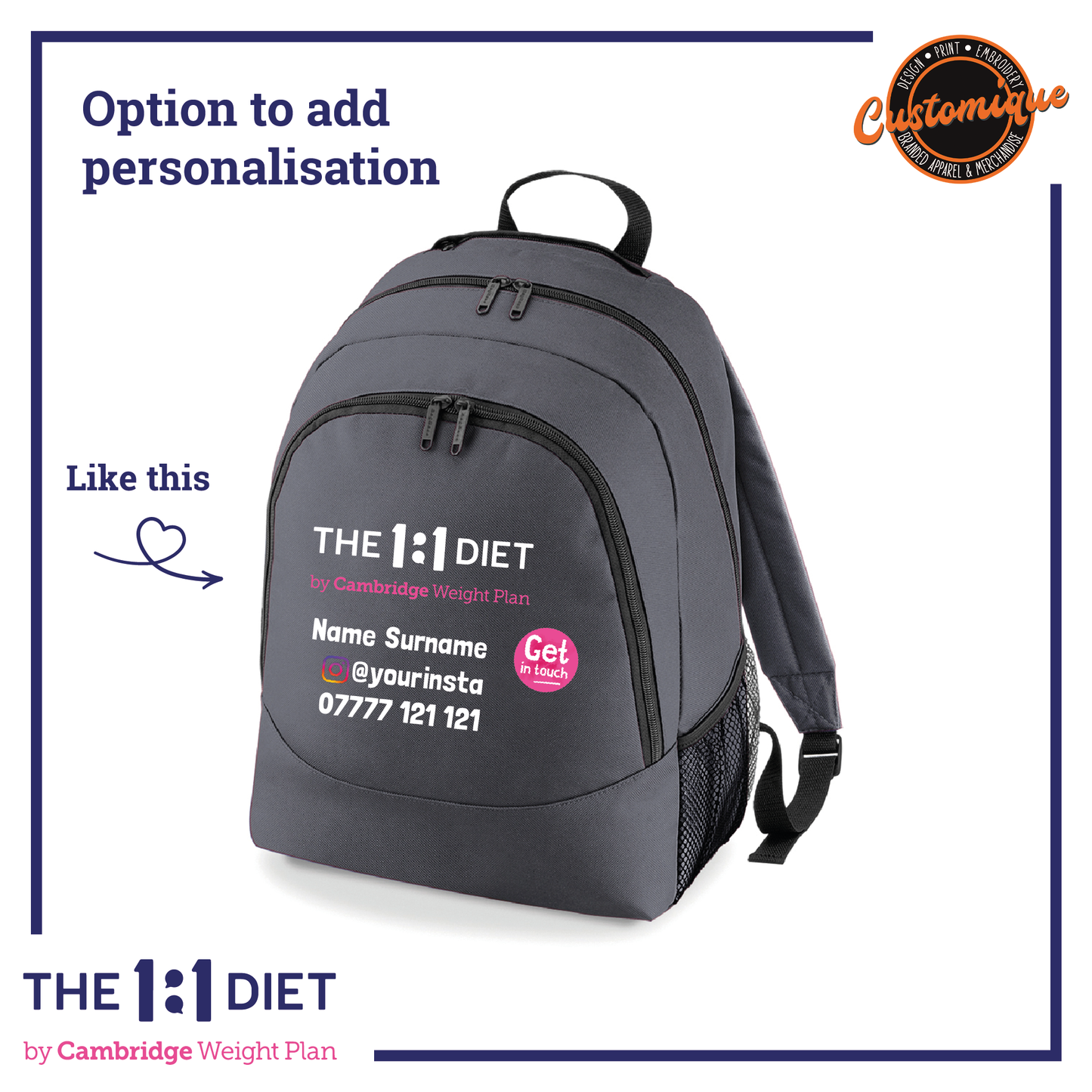The 1:1 Diet - Universal Backpack