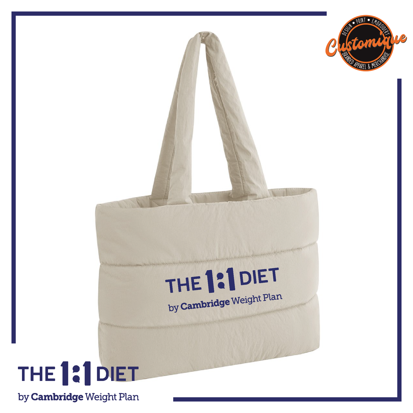The 1:1 Diet - Quilted Tote Bag