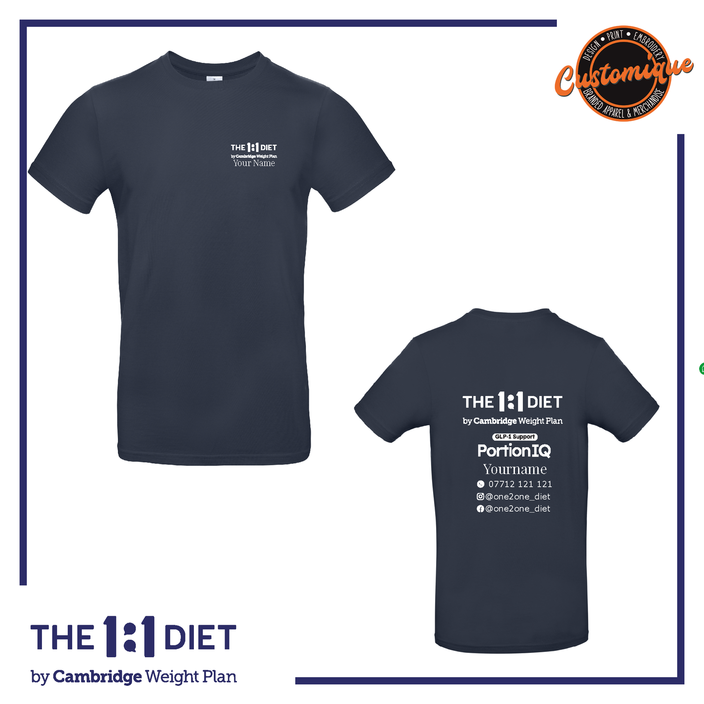 The 1:1 Diet Portion IQ - UNISEX Hoodie & Tee BUNDLE