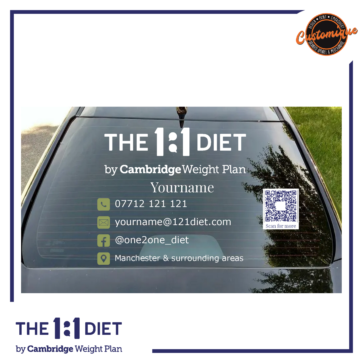 The 1:1 Diet - Car Windscreen Decals