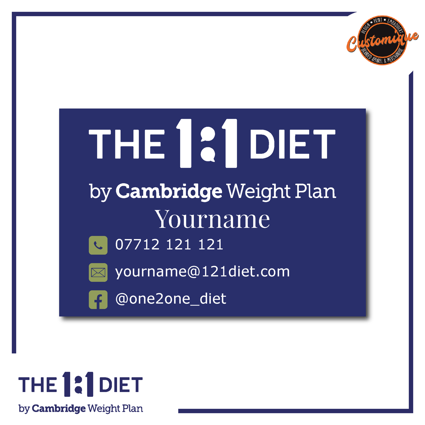 The 1:1 Diet - Correx Advertising Boards