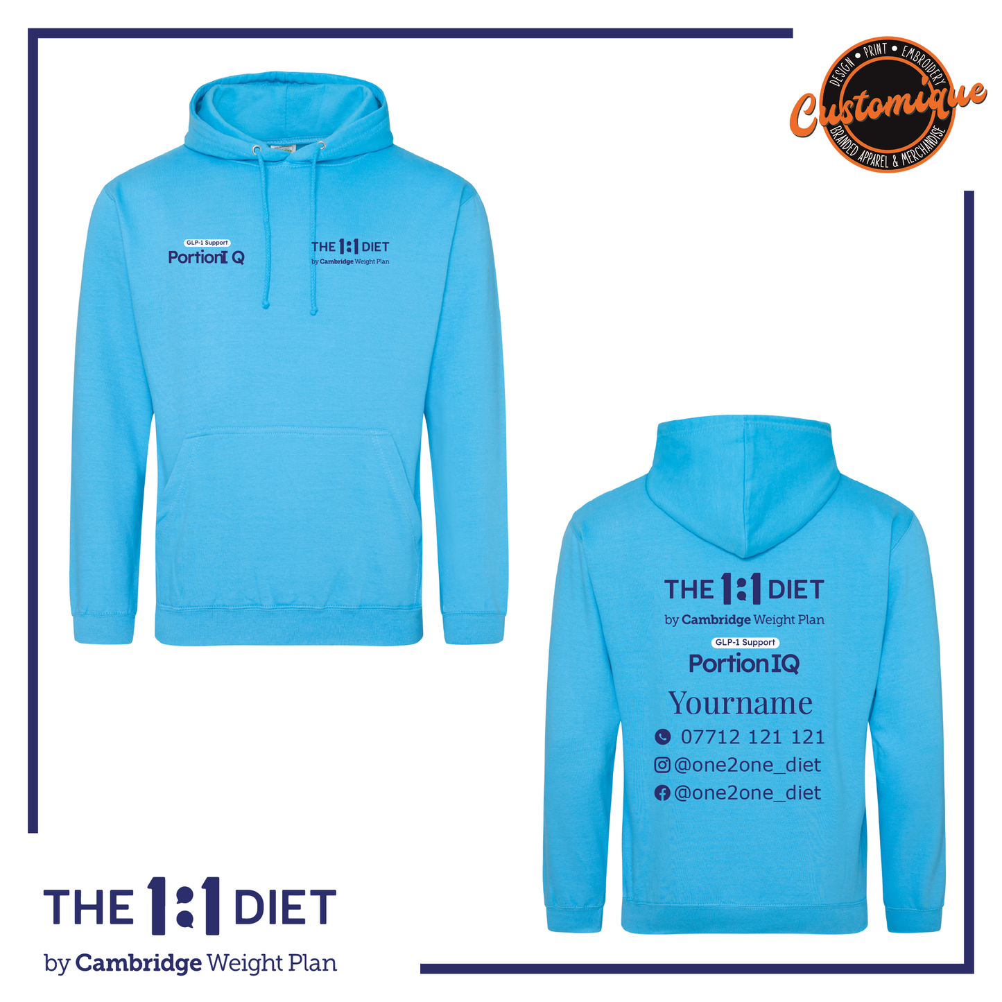 The 1:1 Diet Portion IQ - UNISEX Hoodie