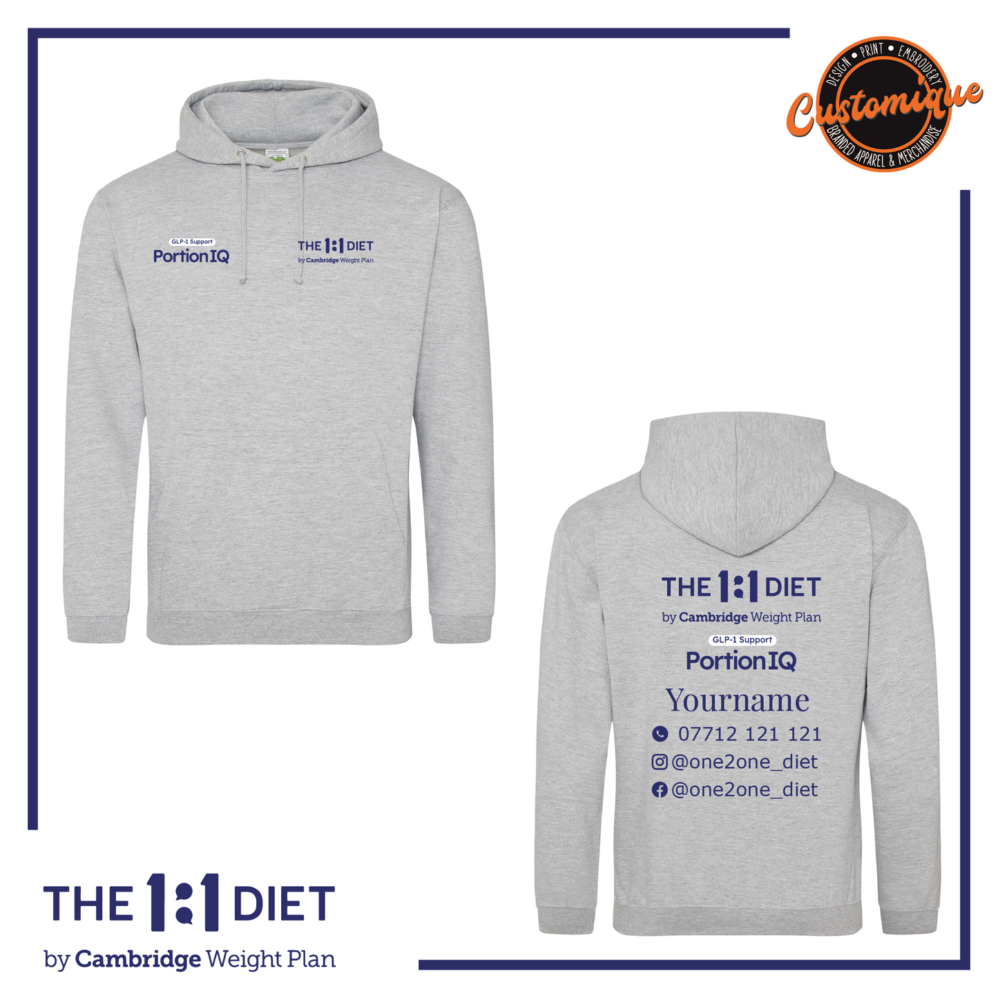 The 1:1 Diet Portion IQ - UNISEX Hoodie