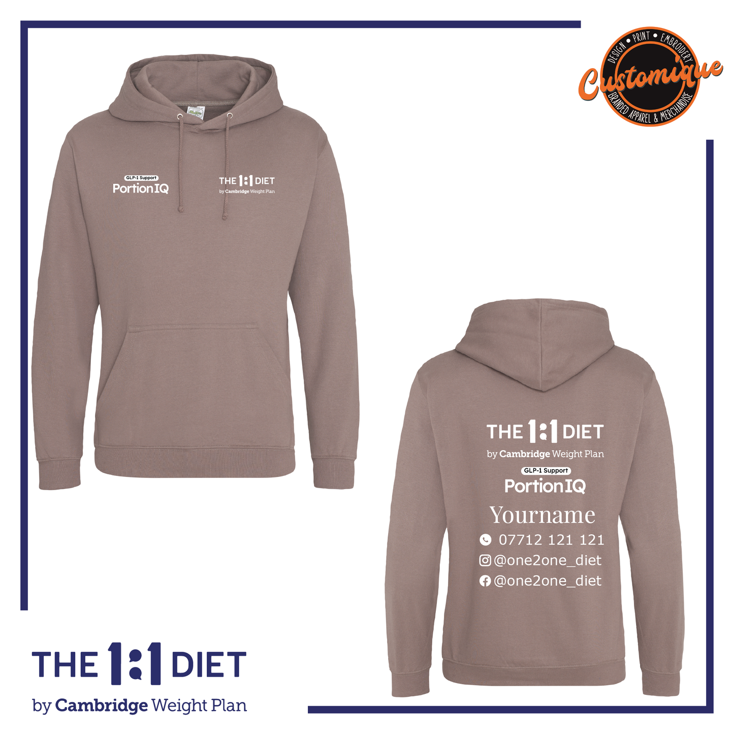 The 1:1 Diet Portion IQ - UNISEX Hoodie