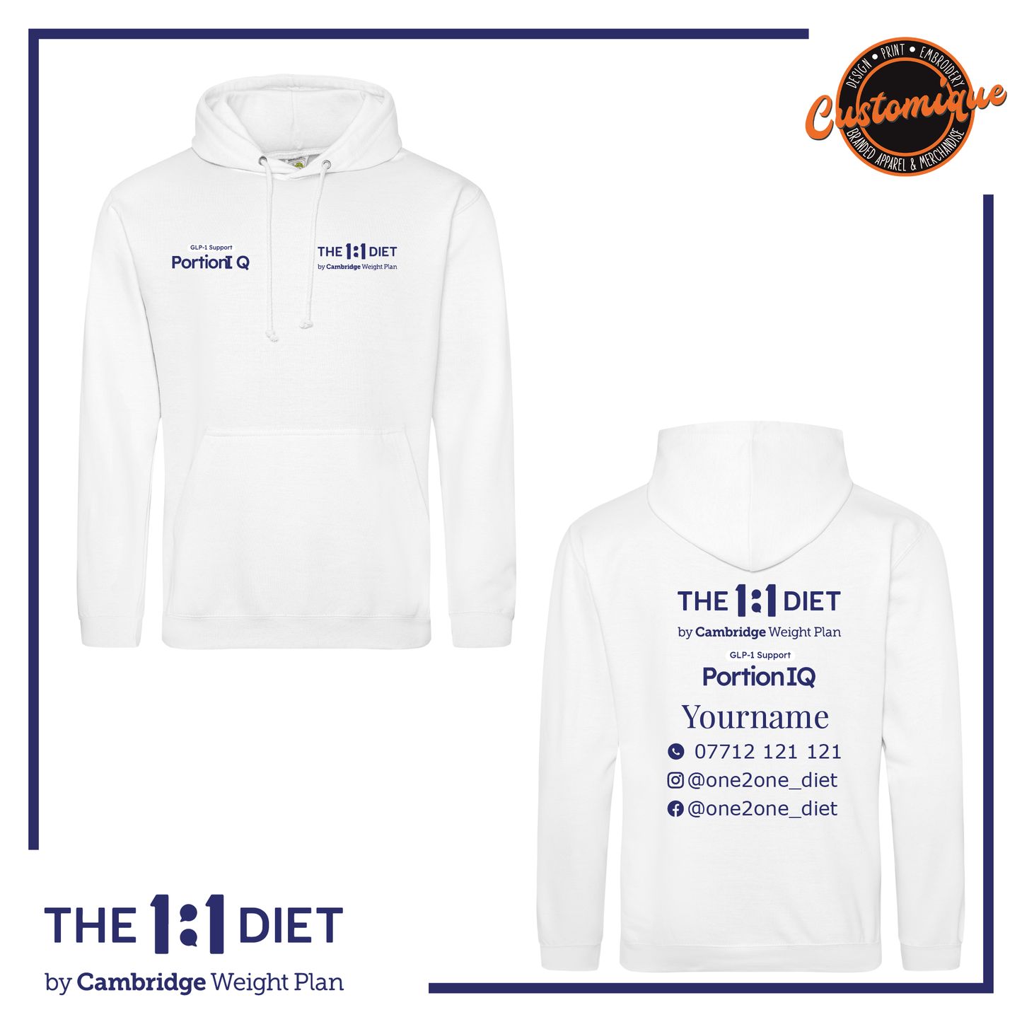 The 1:1 Diet Portion IQ - UNISEX Hoodie