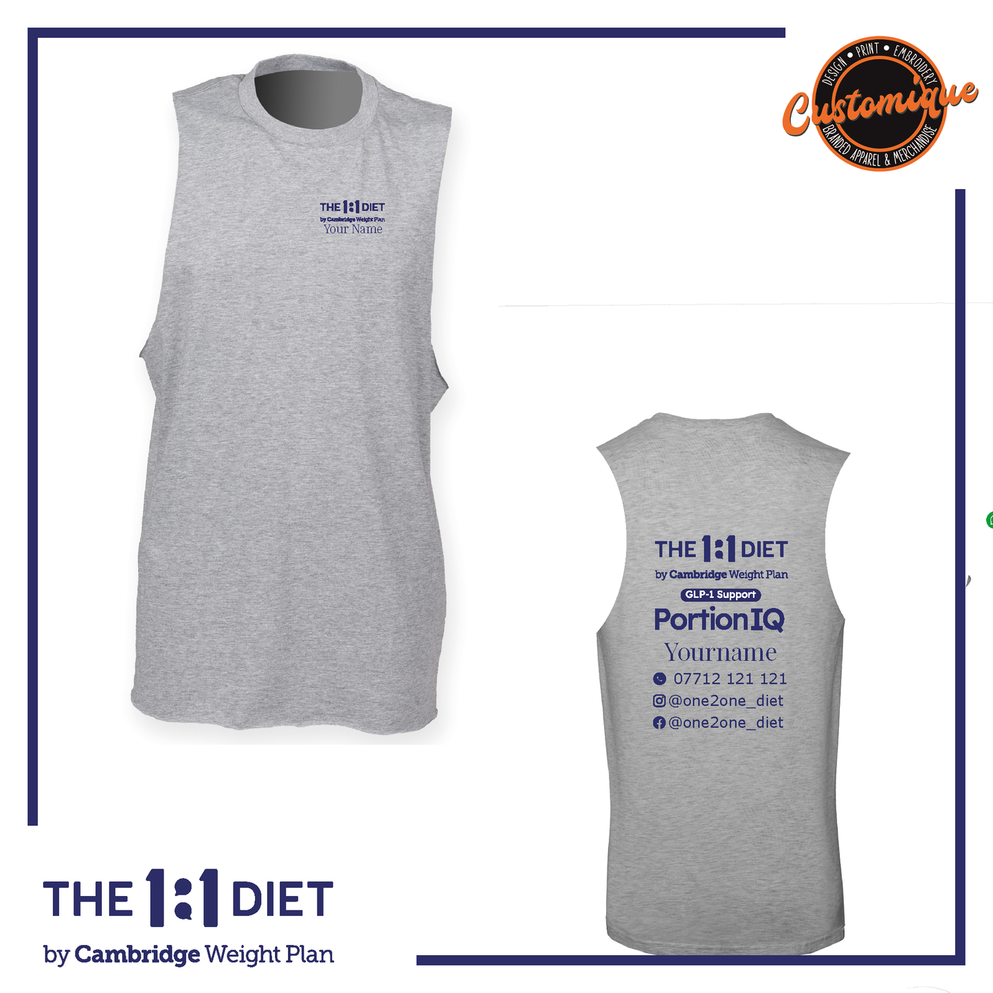 The 1:1 Diet -  Mens High Neck Vest