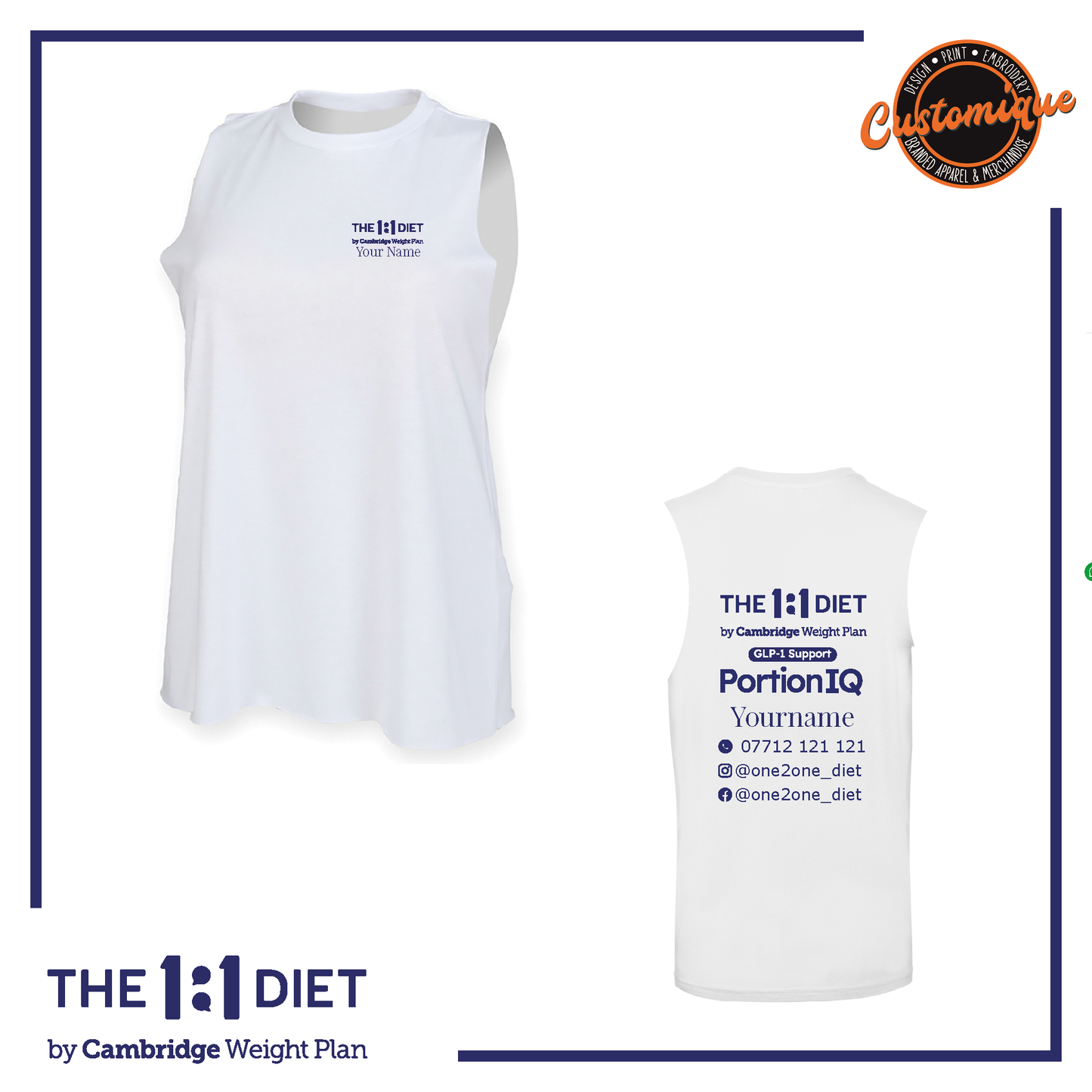The 1:1 Diet -  Ladies High Neck Vest
