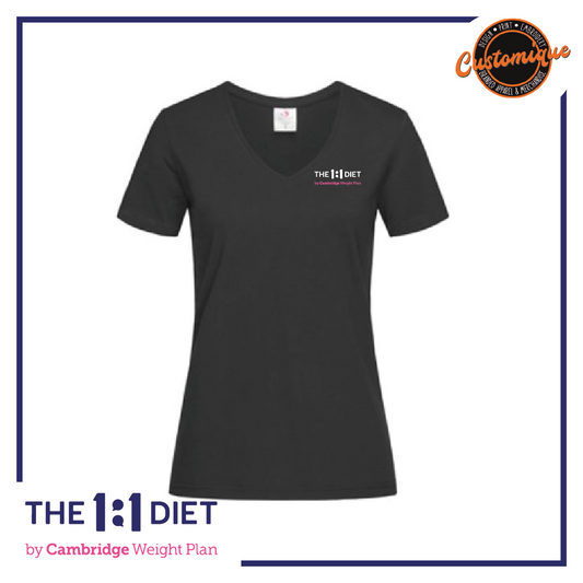 The 1:1 Diet - NEW Ladies V-Neck T-Shirt
