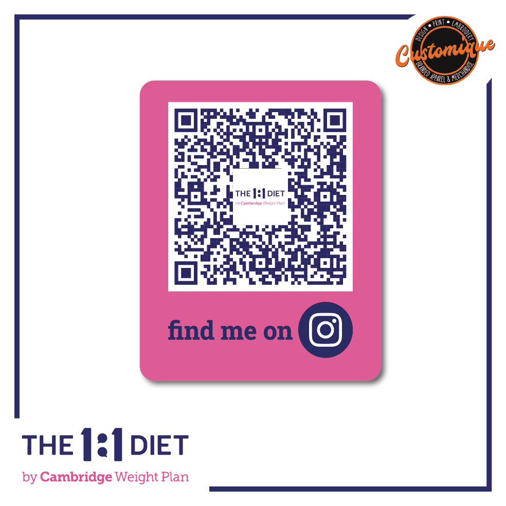 The 1:1 Diet - QR Code Business Cards