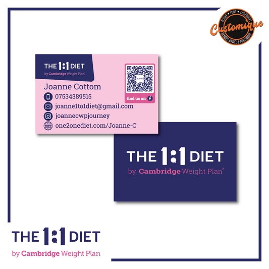 The 1:1 Diet - QR Code Business Cards