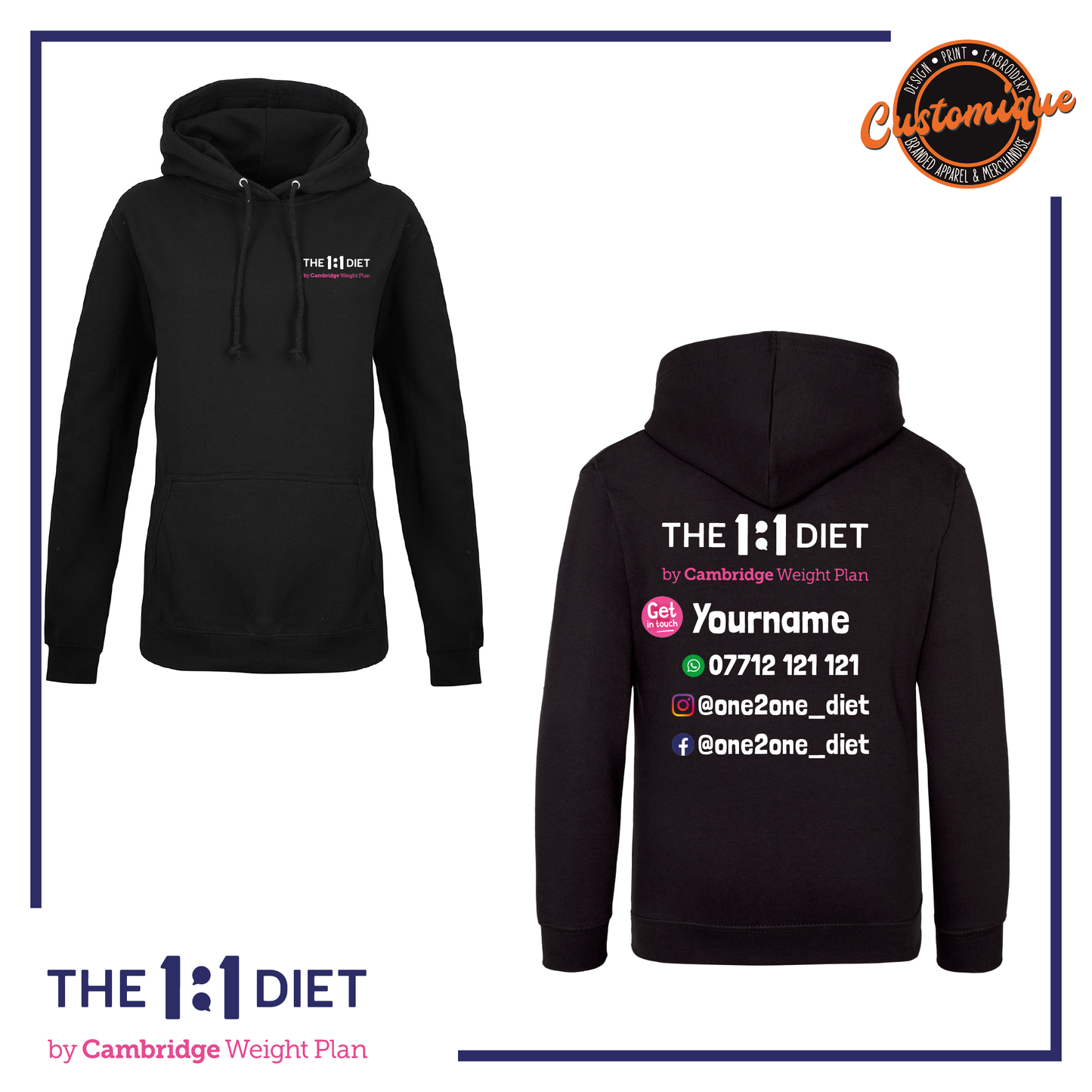 The 1:1 Diet - Girlie Hoodie