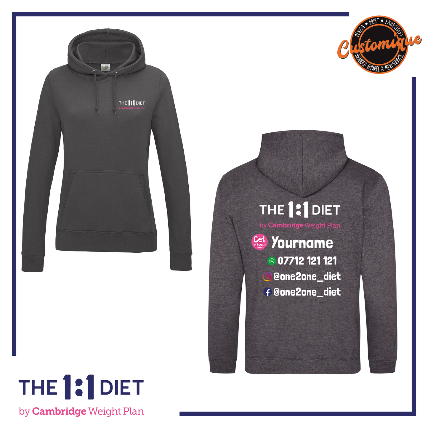 The 1:1 Diet - Girlie Hoodie